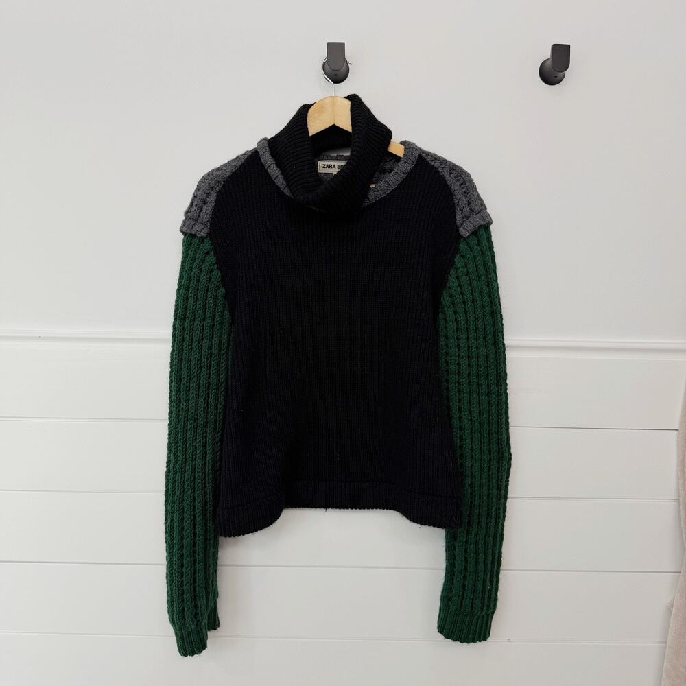 Women’s ZARA SRPLS colorblock Knit Sweater Size L